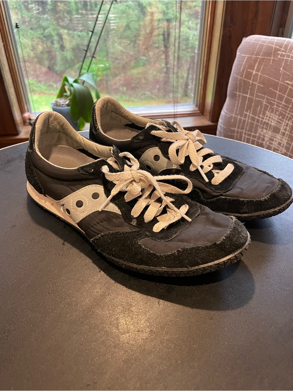 Saucony Women’s Bullet Black and White Low-Profile Sneakers
